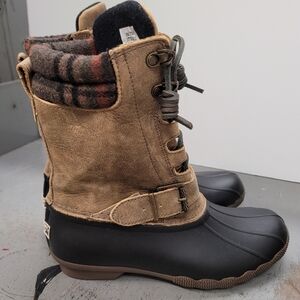 Sperry Saltwater Misty or Wedge Reeve Waterproof Leather Winter Boots, 7 M